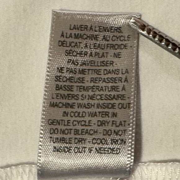 💙 Simons Contemporaine Supima Cotton Long Slv Tee XXL White Slighty Sheer NWOT - Picture 5 of 10